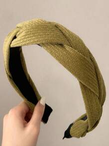 1pc Vintage Wide Pleated Headband Made Of Solid-Color Material With Braided Twists, Fashionable Hair Accessory Suitable For Daily Wearing Of Women,Hairband,Hair Hoop Headbands ,Home,Skincare Headband Head Accessories - Multicolor - View 10