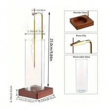 1pc Incense Holder, Including Stick Holder With Detachable Glass Ash Catcher, Anti-Fly Ash Technology For Home Decor, Yoga, Spa, Unique Incense Burner Gifts Birthday Graduation