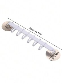 1 件装强力粘合挂钩壁挂式 6 排角落浴室隐形衣架衣帽架防损坏适用于厨房