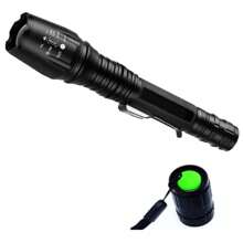 Lanterna Tática Profissional Led C/ Bateria Recarregável - Preto - Visão 3