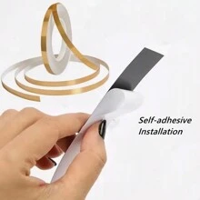 1 Roll Of Multifunctional Self-Adhesive Waterproof Floor Sticker In Gold/Silver- 50m Ideal For Daily Household Use - Multicolor - View 6