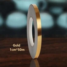 1 Roll Of Multifunctional Self-Adhesive Waterproof Floor Sticker In Gold/Silver- 50m Ideal For Daily Household Use - Multicolor - View 7