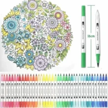 Marcadores Dual Brush 60 Cores Ponta Dupla Ponta Fina Colorido - Multicolorido - Visão 4