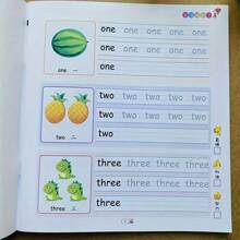 1 pieza Cuaderno de práctica de escritura ABC - Libro ilustrado en inglés - Práctica de escritura a mano - Aprende a escribir el alfabeto, participa en la tarea de seguimiento del alfabeto inglés para niños - Mejora la caligrafía y desarrolla la caligrafía, conjunto de libros interactivos divertidos (algunos accesorios al azar) - Multicolor - Ver 7