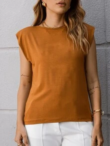 Women Tank Tops & Camis - Camel - View 3