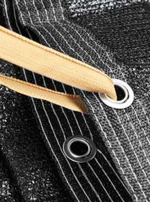 多功能戶外遮陽布，黑色花園保護網，花園防蟲網，花園遮陽保護網，遮蔽和降溫，花園遮陽保護網布，游泳池、陽台、庭院和房車露營用戶外用品 - 黑色 - 查看 7