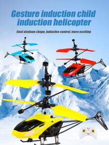 1pc Quà tặng cho trẻ em Máy bay trực thăng điều khiển từ xa Rc Đồ chơi bay bằng nhựa Cảm biến cử chỉ Máy bay Đồ chơi giáo dục tương tác có đèn LED Bộ cho bé trai và bé gái (Có phiên bản điều khiển từ xa và không có phiên bản điều khiển từ xa) - nhiều màu - Xem 5