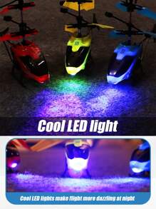 1pc Quà tặng cho trẻ em Máy bay trực thăng điều khiển từ xa Rc Đồ chơi bay bằng nhựa Cảm biến cử chỉ Máy bay Đồ chơi giáo dục tương tác có đèn LED Bộ cho bé trai và bé gái (Có phiên bản điều khiển từ xa và không có phiên bản điều khiển từ xa) - nhiều màu - Xem 8