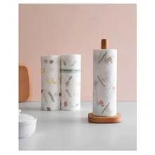 100 Stück/Rolle Schlaffe Spültuch Reinigungszubehör Küchenpapier Einweg-Geschirrtuch Haushalt (Muster zufällig)