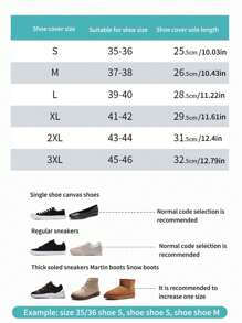 1pc White High Tube Rainproof Thickened Anti-Slip Shoe Cover Made Of PVC For School,Office,Household,Travel, Back To School Supplies