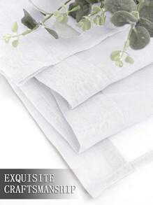 2 Panels Plain Voile Sheer Curtains, Removable Light-Filtering Decorative Drapes For Bedroom And Living Room