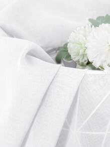 2 Panels Plain Voile Sheer Curtains, Removable Light-Filtering Decorative Drapes For Bedroom And Living Room