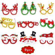 14pcs Random Styles Christmas Decoration Glasses Set Including Hat Headband And Hair Tie - Multicolor - View 5