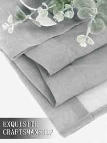2 Panels Solid Color Window Screens, Removable Light-Filtering Decorative Curtains, Bedroom Living Room Privacy Curtains - Grey - View 5