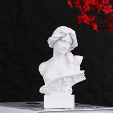 Estatua de resina de figura nórdica griega, decoración de estatuas de medio cuerpo de la mitología griega de David, estatuas de la diosa Artemis y la diosa romana, utilizadas para ejercicios de dibujo, escultura estética y para llenar el espacio en la sala de estar, dormitorio y estudio. - Blanco - Ver 3
