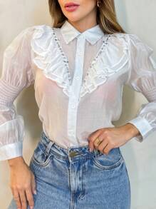 Women Blouses - trắng - Xem 3