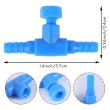 10 Pieces Plastic Aquarium Fish Tank 2 Way Air Pump Control Valves, Blue - Multicolor - View 8