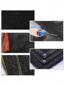 多功能戶外遮陽布，黑色花園保護網，花園防蟲網，花園遮陽保護網，遮蔽和降溫，花園遮陽保護網布，游泳池、陽台、庭院和房車露營用戶外用品 - 黑色 - 查看 8