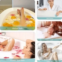 1/6/12/24/36 piezas Forro desechable para cubrir la bañera, bolsa de plástico grande para cubrir la bañera de salón, hogar y hotel, mantenga su bañera limpia y protegida con nuestra cubierta desechable para bañera - Blanco - Ver 8