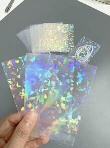 50 cái Trong suốt Laser Có màu sắc Đồ trang sức Túi , Màu sắc thay đổi dần Với Laser Sáng bóng Phim ảnh , Thay đổi màu sắc Hình chụp Thẻ Người bảo vệ , Love Ngôi sao Tập ảnh Thẻ Người bảo vệ - Trong sáng - Xem 12