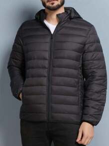 Men Winter Coats - 黑色 - 查看 1