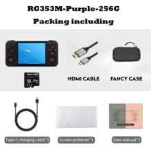 [Gói siêu ưu đãi]ANBERNIC RG353M [Mua 1 Tặng 1 Cáp tương thích HDMI + 1 Vỏ sang trọng + 1 Miếng bảo vệ màn hình + 1 Cáp Type-C] Hợp kim nhôm CNC Quy trình Hệ điều hành kép Android 11 + Hệ thống Linux Hỗ trợ 5G WiFi 4.2 Bluetooth Tương thích HDMI Màn hình có thể chạm được Hơn 26 trình giả lập với 27000 trò chơi - RG 353M - Xem 10