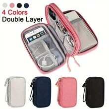Compact Travel Electronic Organizer - Durable Case For Cable, Charger, & Accessory Storage