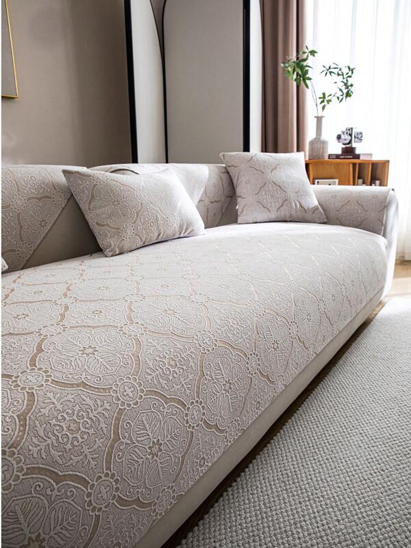 1pc Solid Color Sofa Cushion For Four Seasons With Modern Minimalist And Anti-Slip Sofa Cover Universal All-In-One Cover