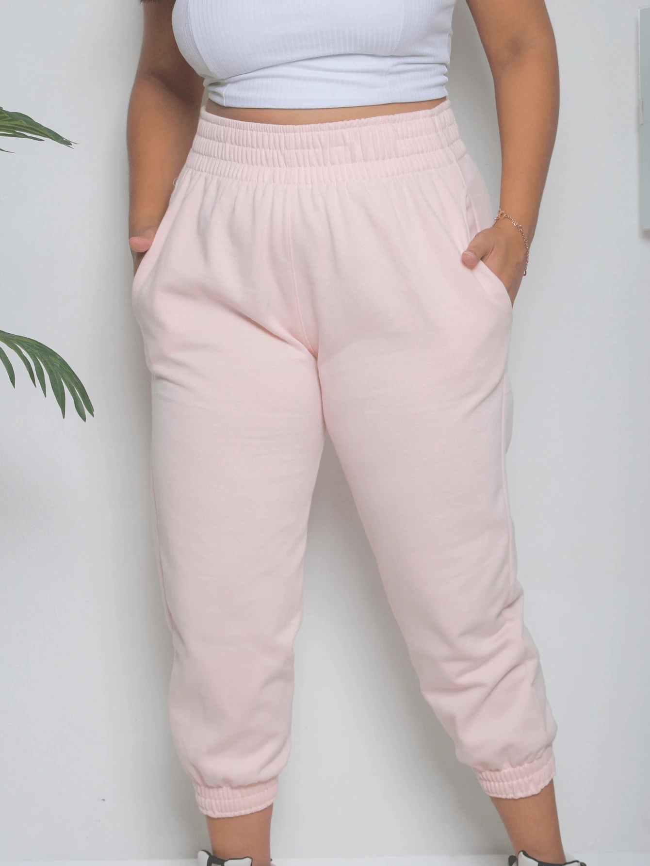 Women Sweatpants - 乾枯玫瑰色 - 查看 1