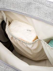 SOBOBA Mochila de maternidad de gran capacidad de lino que puede ser colocada en el cochecito del bebé