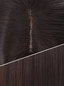 10 Inch Hair Topper With Bangs Top Hair Piece Clips In Hair Extensions For Thinning Hair Women - Dark Brown - View 3