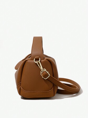 1pc Solid Color Large Capacity Multi Pocket Diagonal Bag Handbag Suitable For Women Daily Use Crossbody Bag Handbag