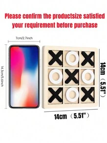 1 件橙色、蓝色、黑色、白色 XO、井字游戏、四子棋多色互动桌面游戏、装饰件 - 黑色 - 查看 2