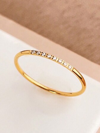 1入組不鏽鋼珠, 亮麗精緻與嵌入設計，適合女性日常配戴。高端簡約的尾戒，是在生日或派對上為朋友送的理想禮物。