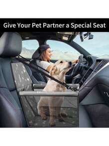 TUNKE Asiento para perro auto ,Asientos de seguridad para mascotas perros y gatos pequeñas y medianas - Gris - Ver 1