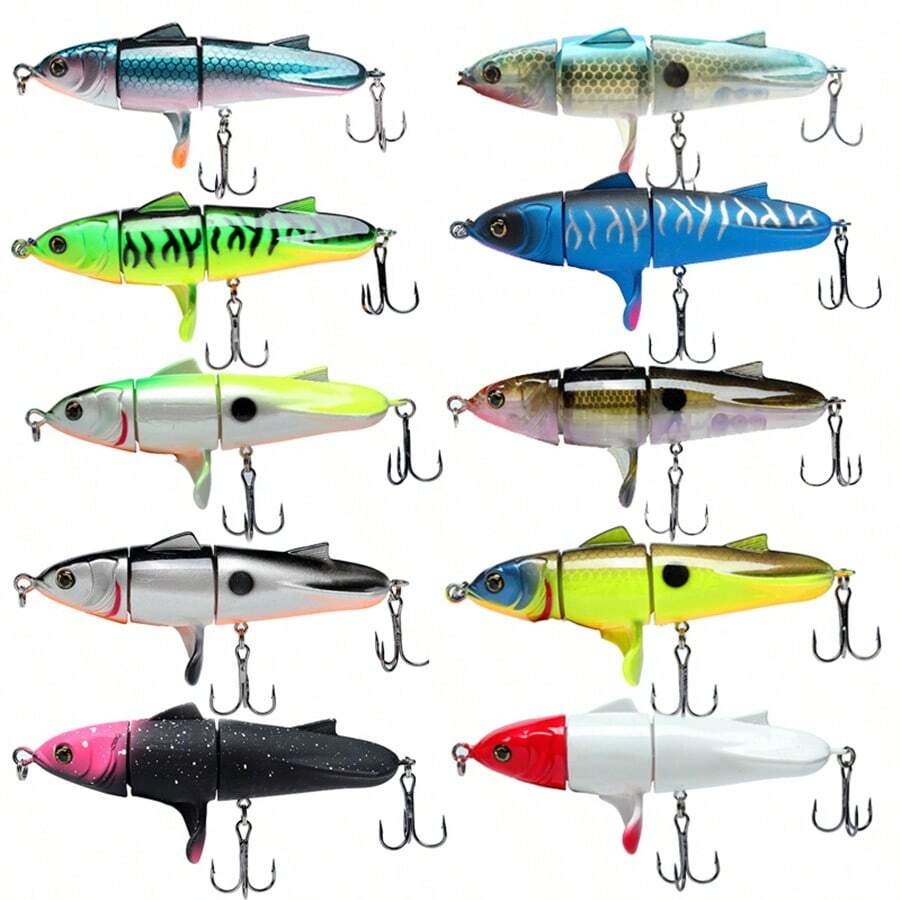 1pc Fishing Lure Set 3Section Propeller Surface Trolling Hard Bait