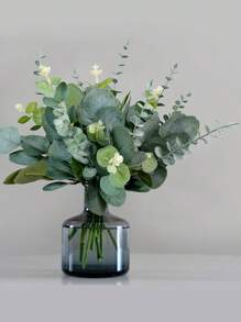 15/30/60pcs Artificial Silver Dollar Eucalyptus Leaves Branches, Bulk Fake Silver Dollar Eucalyptus Greenery Decor, Faux Eucalyptus Stems For Wedding Floral Centerpieces, Bouquets, Flower Arrangements - Green - View 4