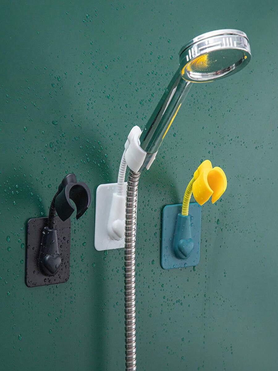 1 Stück bohrlochfreier schwenkbarer Duschkopfhalter, verstellbare Duschkopfhalterung für das Badezimmer (Zufällige Farbe)