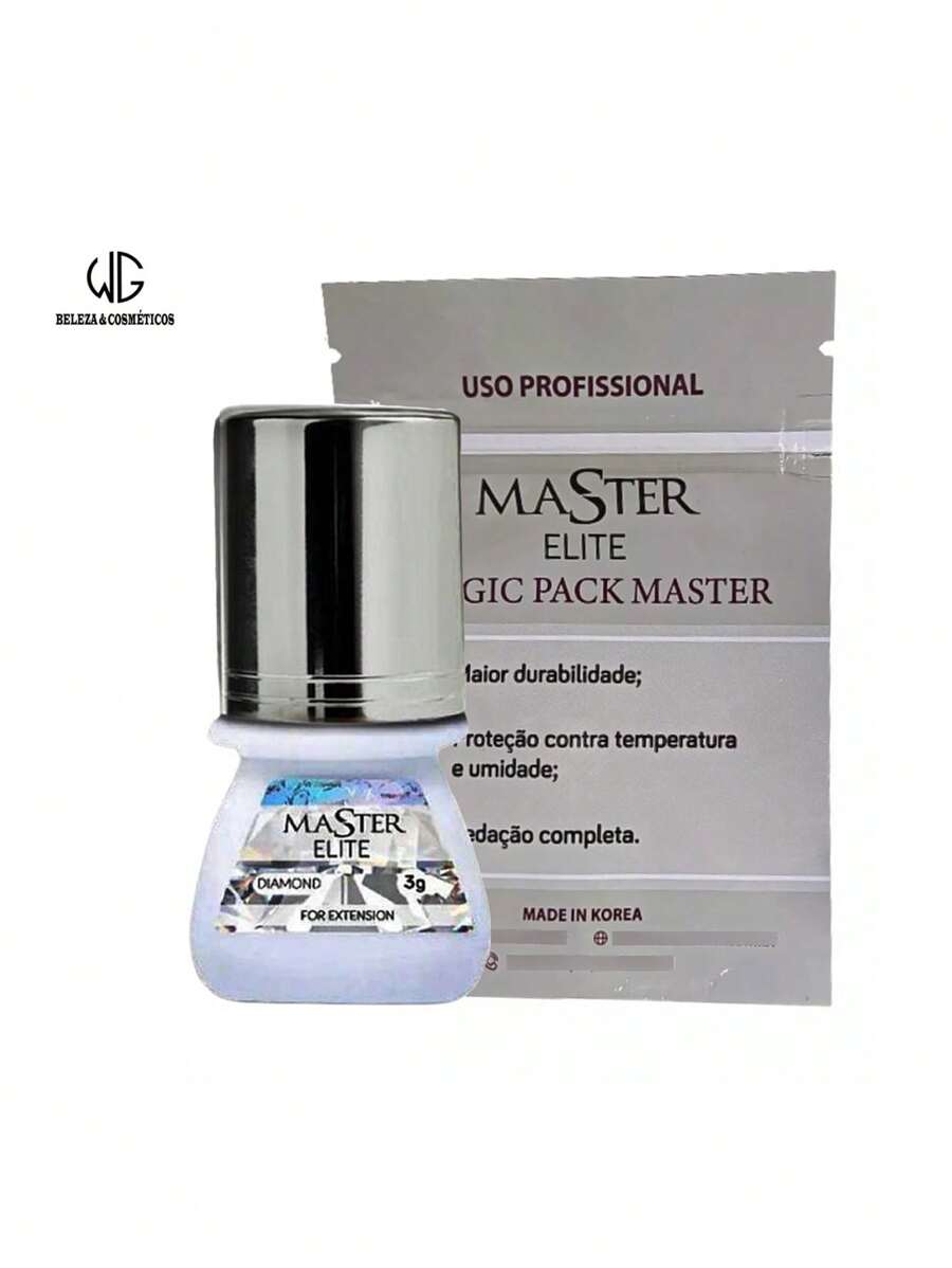 Cola Adesivo Master Elite Diamond Transparente 3g Extensão de cílios - Branco - Visão 1