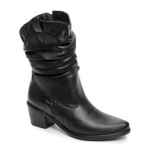 Women Mid-Calf Boots - 黑色 - 查看 2
