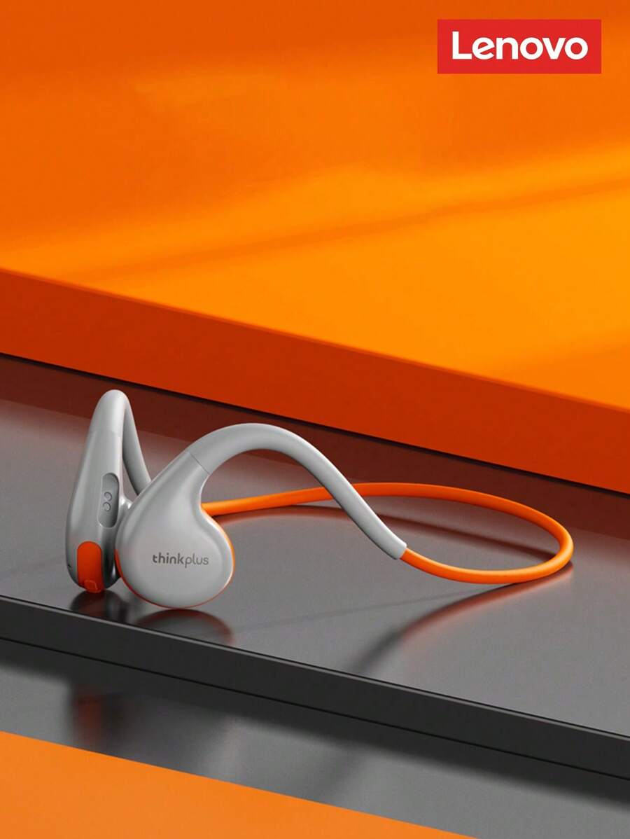 Lenovo 联想 X7 蓝牙耳机，防噪音，骨传导，耳挂式设计，开放式，适合运动、跑步、骑行，超长电池寿命，低延迟，立体声，无线，兼容智能手机（，）