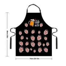 1pc Custom Apron, Personalized Apron, Customized Apron For Women, Men, Dad-To-Be, Custom Face Apron With Waterproof Fabric. Personalize With Photo, Logo, Picture, Text, Ideal Chef Cook Apron For Women, Men, Mom, Husband, Girlfriend, Boyfriend. Perfect For Valentine's Day, Father's Day, Mother's Day, Birthdays, Anniversaries, Weddings, Christmas, Gift For Him, Gift For Her