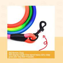 2 件免提狗绳（1.5m+1.5m），绳索斜挎狗绳反光带适合大中小型犬散步、慢跑和跑步，狗训练绳 - 彩色 - 查看 6