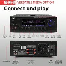 Pyle Bluetooth Speaker & Microphone System - Portable Stereo Karaoke Speaker With Wired Mic, Built-In LED Party Lights, MP3/USB/Micro SD Readers, FM Radio (8.0'' Subwoofers, 600 Watt MAX)
