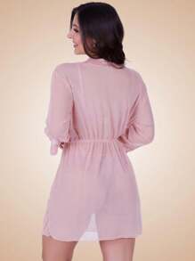 Women Lounge Robes - Màu Hồng baby - Xem 2