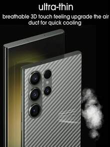 Carbon Fiber Phone Back Film Compatible With Samsung Galaxy S24 PLUS S23 Ultra S22 S21 FE S20 S10 S9 S8 Note 20 10 9 8 Translucent Anti-Scratch Protective Sticker - Clear - View 5