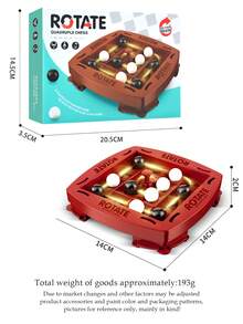 四連棋旋轉版雙人戰斗棋盤遊戲父母與子女互動思考邏輯訓練教育玩具，男女孩女士3歲以上禮品（部分零件隨機顏色） - 紅色 - 查看 6