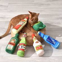 1pc Cat/Dog Lover Gift And Dog/Cat Mom Love Pet Toy, Wine Bottle Shaped Cat Lover And Cat Mom Love Chewing Toy, Cat Lover And Cat Mom Love Interactive Supplies