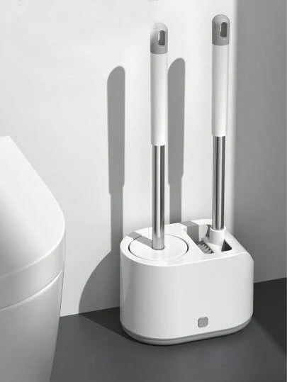 1set Silicone Wall Mounted Toilet Cleaning Brush, Modernist Long Handle Toilet Brush For Home Bathroom Decor Fall Decor