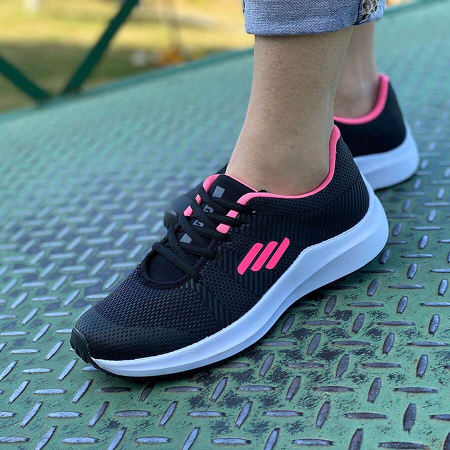 Women Wedge Sneakers - 玫紅色 - 查看 1